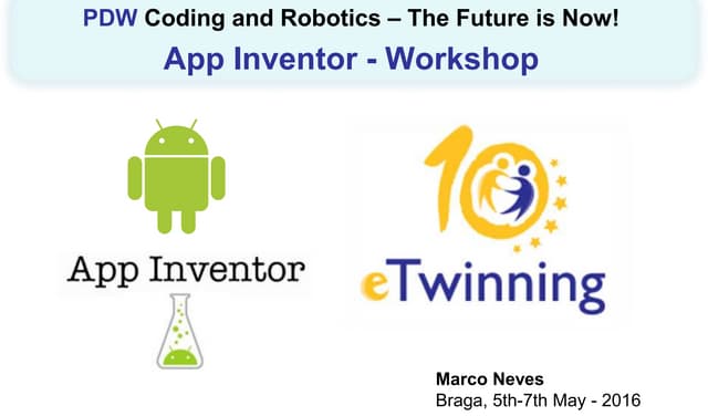 Workshop App Inventor - PDW Braga