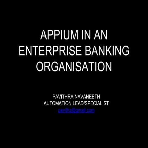 Appium banking automation