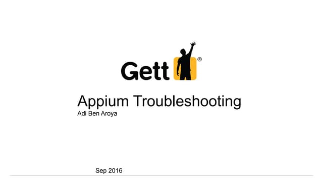 Appium troubleshooting