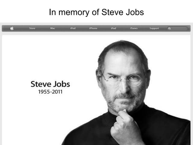 In memory of Steve Jobs
