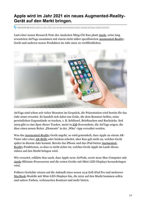 Apple augmented-reality-brille