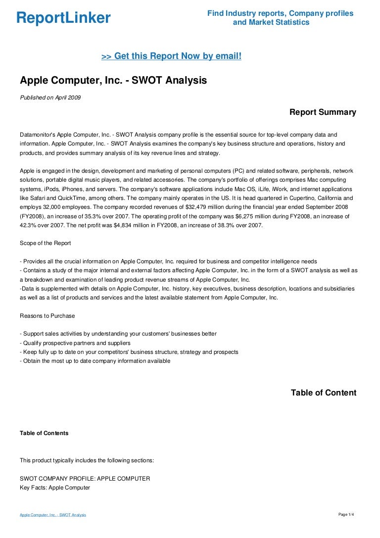Competitive analysis of apple picture
