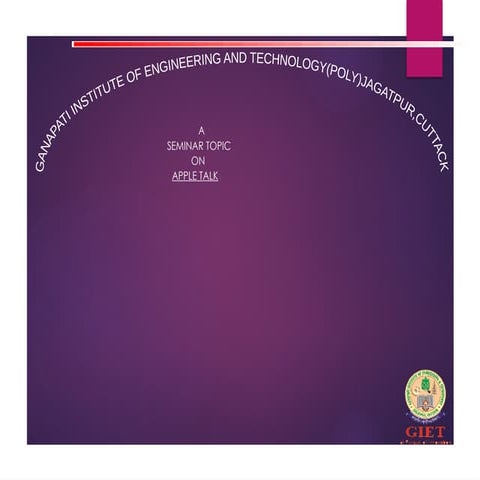 Apple talk seminar ppt for diploma computer science engineering  2025