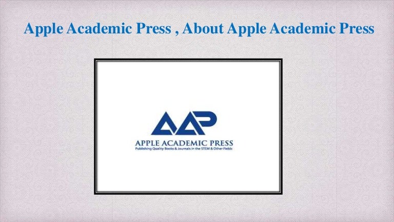 About Apple Academic Press,Apple Academic Press Website