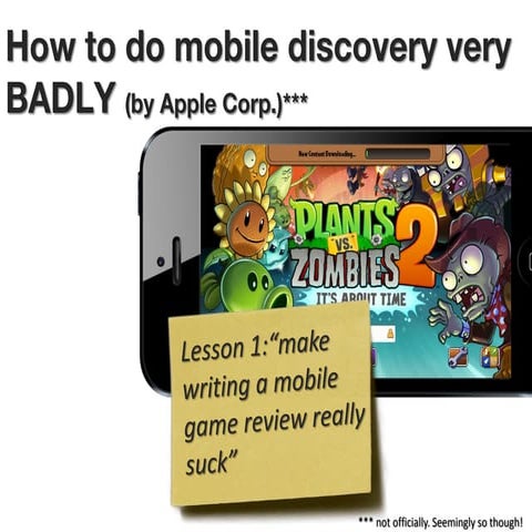 How to do mobile game discovery badly (lesson 1)