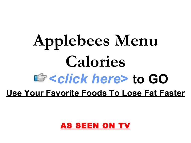 Applebees Menu Calories
