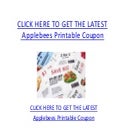 Applebees Printable Coupon - Applebees Printable Coupon Code