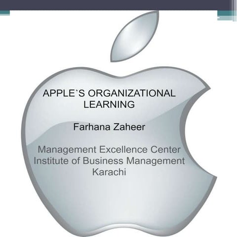 Apple case ppt final org  learning 11 Jan 2014