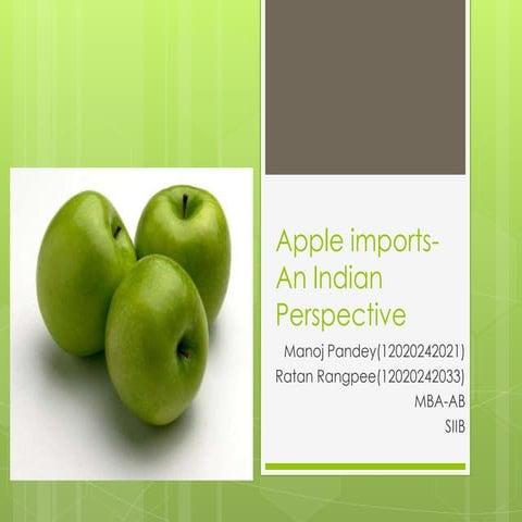 Apple imports  an indian perspective