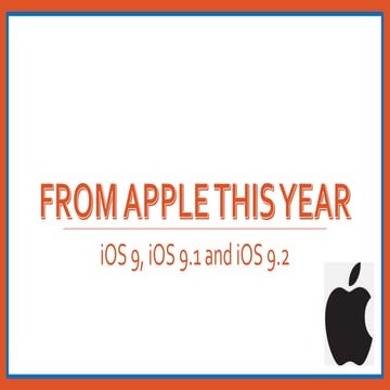 Apple in 2015 - iOS 9, iOS 9.1 and iOS 9.2
