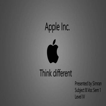 Apple inc. latest  2019 data Presentation B.VOC Retail management