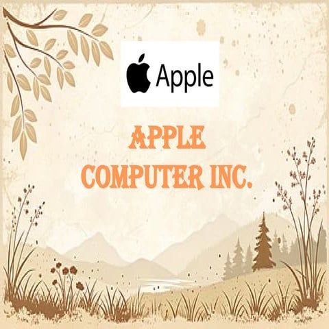 ApplecomputerIncorporationstrategy .pptx