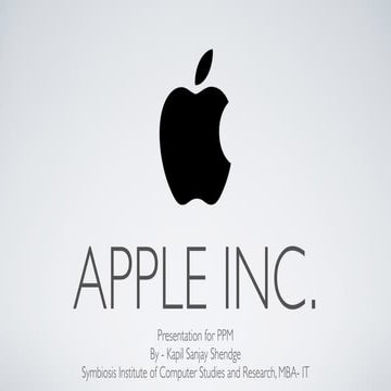 Apple INC Presentation 