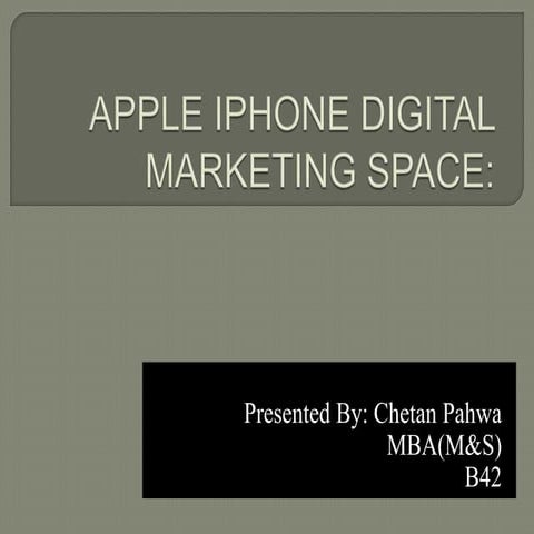 Apple iphone digital marketing space