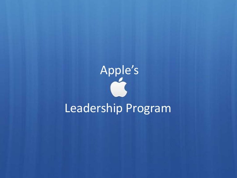 Apple leadership program