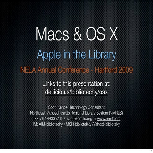 Macs OSX & Libraries