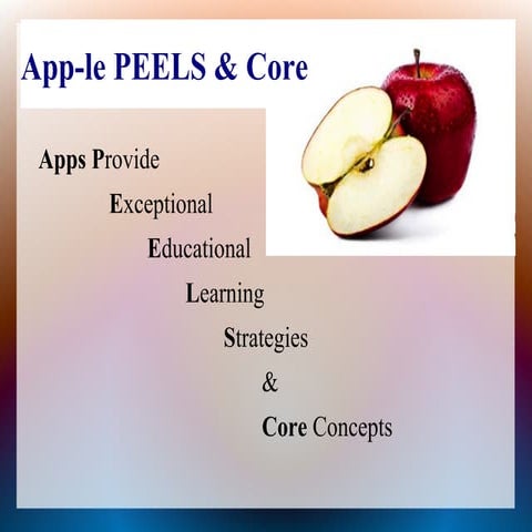 Apple peels core