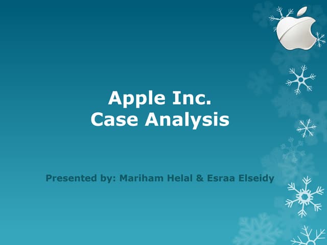 Apple inc. Strategic Case Analysis ...