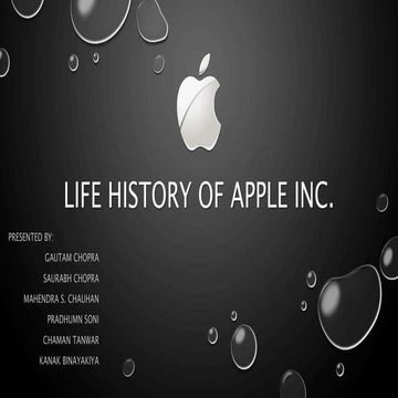 Apple Inc. Life History