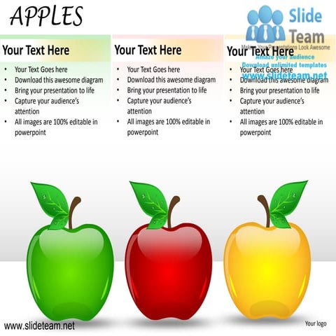 Apples powerpoint ppt slides.