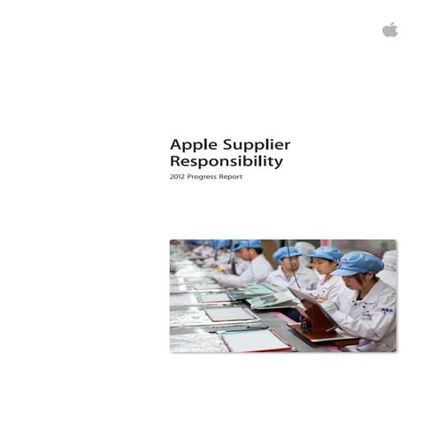 Apple Production Supplier Report - 2012 Progress Report | PDF