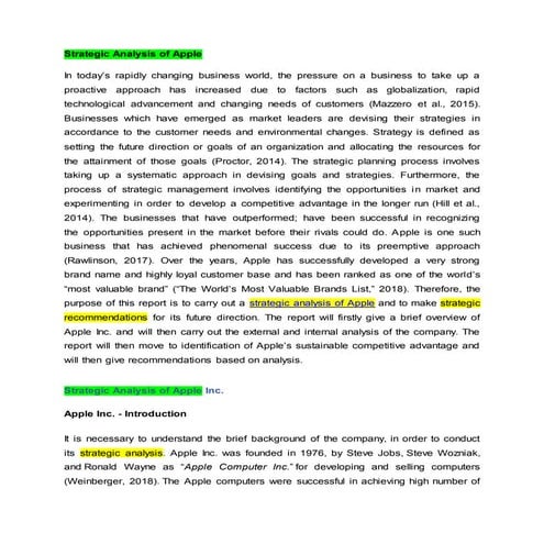 Apple strategic analysis | DOCX