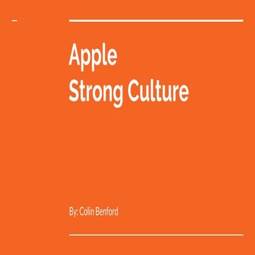 Apple Strong Culture
