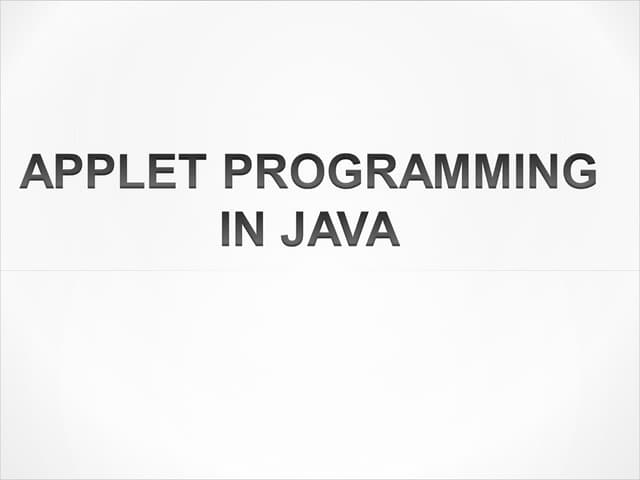 Applet