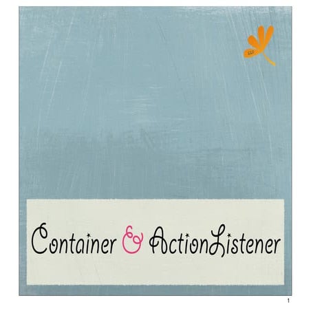 Applet 2 container and action_listener