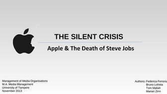 The Silent Crisis - Apple & The Death of Steve Jobs