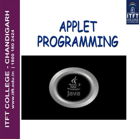 Applet Architecture - Introducing Java Applets