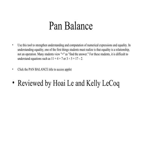 Pan Balance 