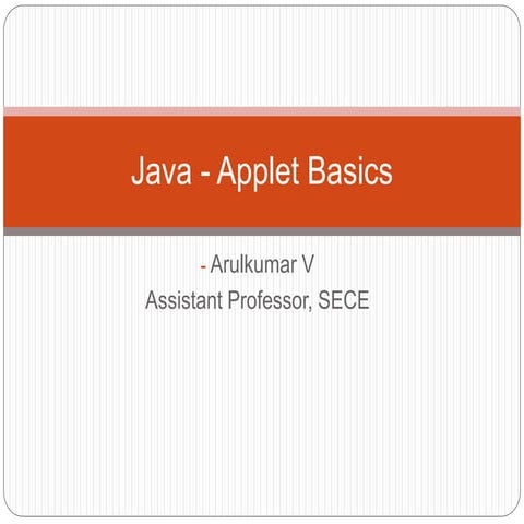Applets | PPT