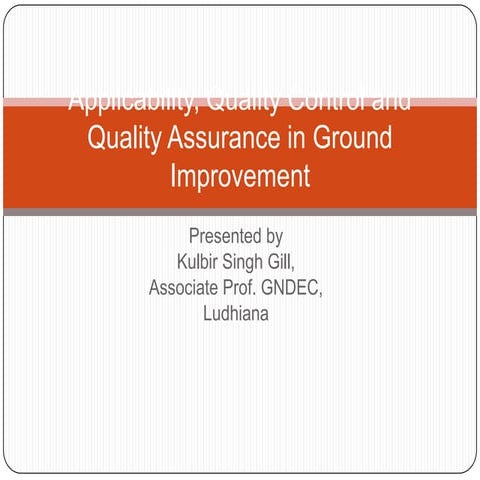 Applicability, quality control and quality assurance in