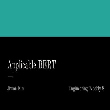 Applicable bert