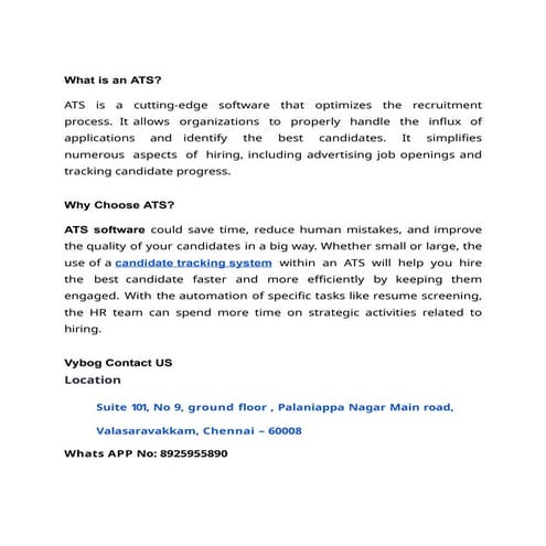 Applicant Tracking System for Recruiters | VybogTAL Recruit