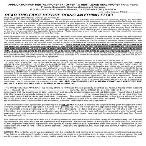 Application Revised 2011