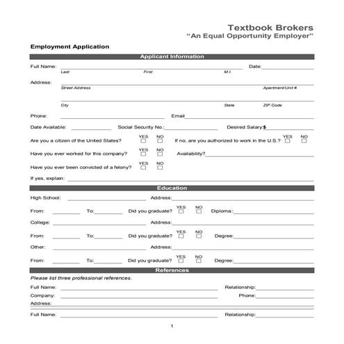 Job application | PDF