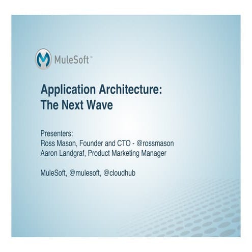 The Next Wave of Application Architecture | MuleSoft