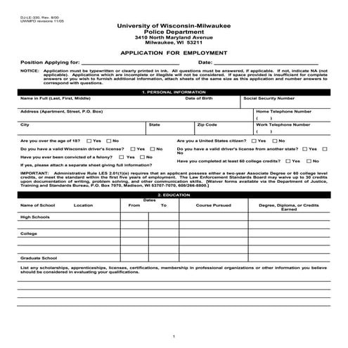 Application for-employment