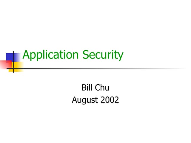Application Security