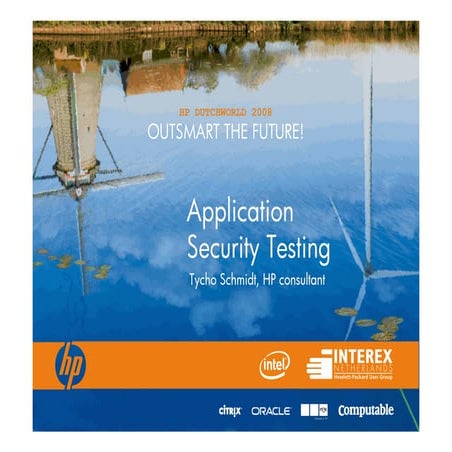 Application Security Testing  - Tycho Schmidt