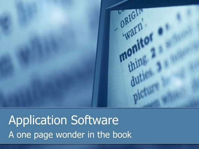 Application Software