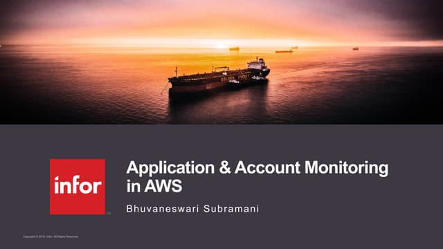 Application & Account Monitoring in AWS
