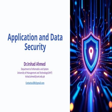 Comprehensive Guide to Application and Data Security Best Practices | PPTX