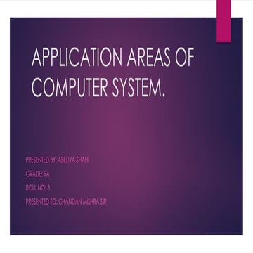 Uses/applications of computers at home | PPTX