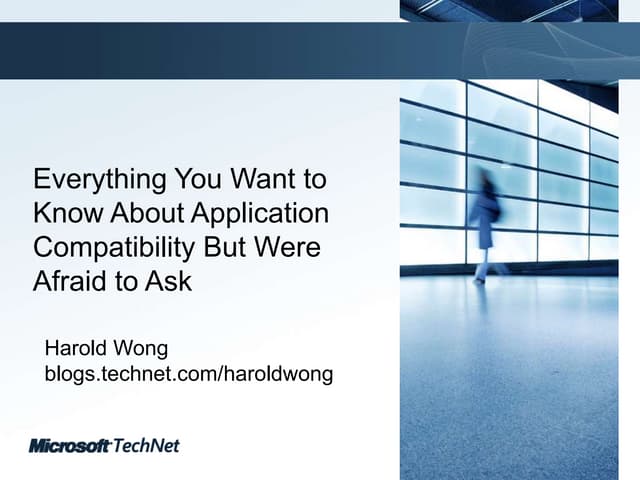 Application compatibility final