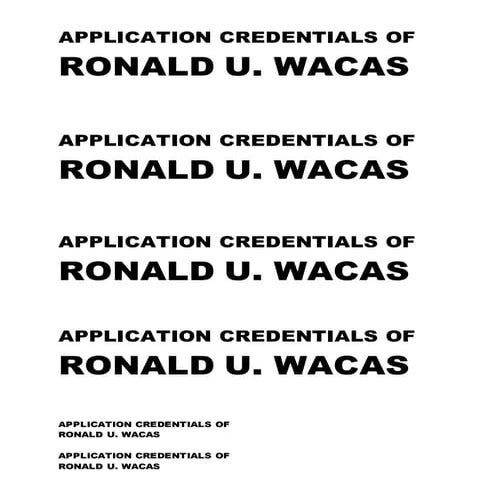 Application credentials of | PDF