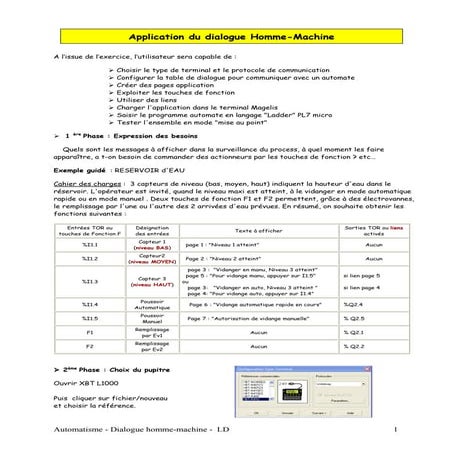 Application Dialogue Homme Machine | PDF