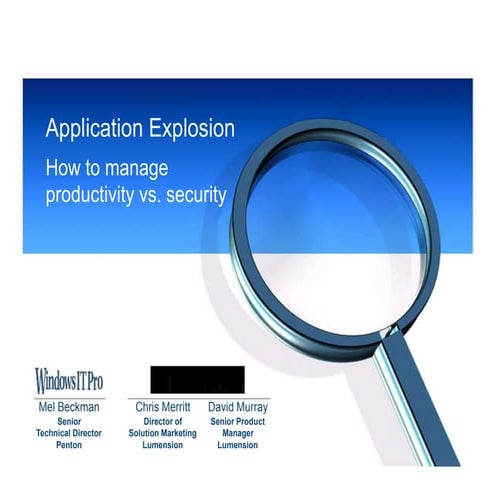 Application Explosion How to Manage Productivity vs Security